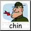 Clip Art: Basic Words: Chin Color (poster)