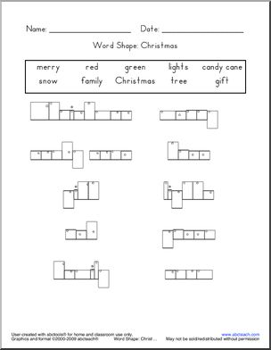 Word Shape: Christmas (primary)