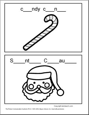 Christmas & Spelling Coloring Pages