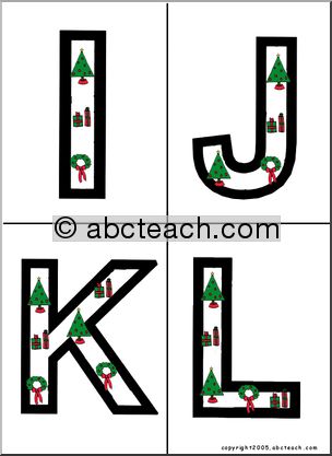 Alphabet Letter Patterns: Christmas (color)