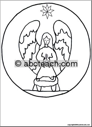 Coloring Page: Christmas – Angel 2