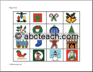 Bingo Cards: Christmas (color)