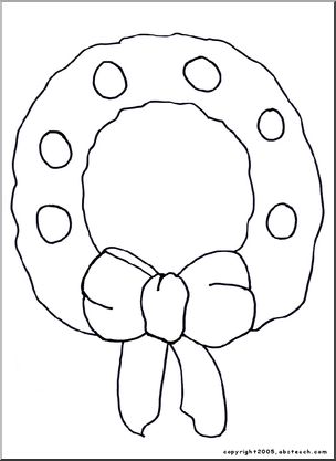 Coloring Page: Christmas – Wreath