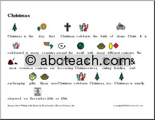 Picture Reading: Christmas (primary/elem)