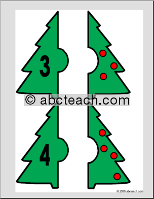 Christmas Tree Puzzles – Counting (color)