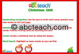 Interactive: Flipchart: Christmas Unit (handwriting skills)