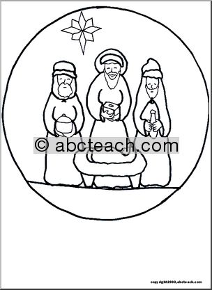 Coloring Page: Christmas – Wise Men