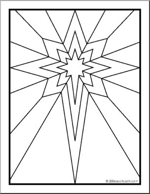 Coloring Page: Christmas Star (1)