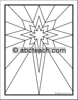 Coloring Page: Christmas Star (1)