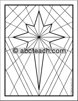 Coloring Page: Christmas Star (3)