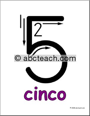 Spanish: SeÃ’ales – NË™meros: Cinco (primaria/elementaria)