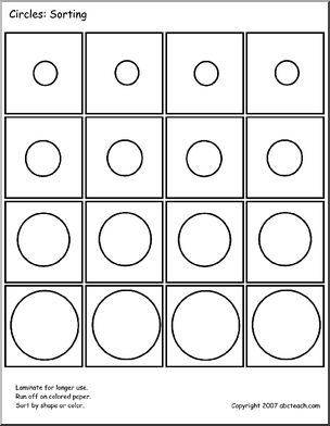 Sorting: circles (b&w)