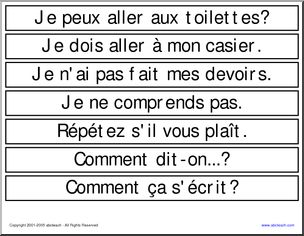 French: Expressions utiles pour la classe