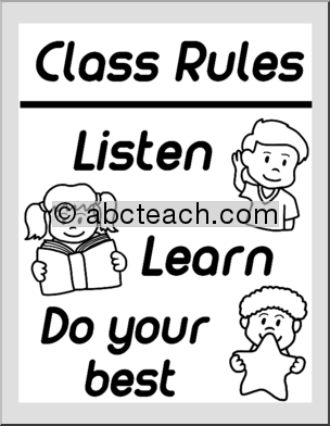 Teaching Extras: Signs: Classroom Signs (Rules)