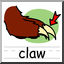 Clip Art: Basic Words: Claw Color (poster)