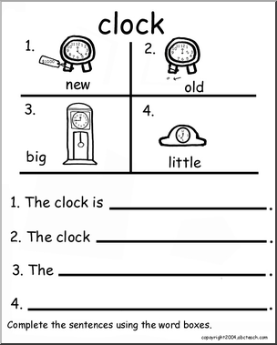 Beginning Writing Practice, Set 4 (clock)