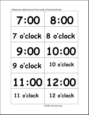 Board Game Telling Time (grade 1-2) Clip Art