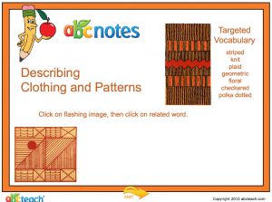 Interactive: Notebook: ESL/General: Clothing and Patterns