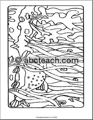 Coloring Page: Kelp Forest