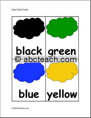 Flashcards: Colors (elementary) – colors with words