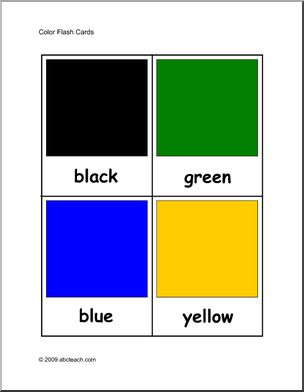 Flashcards: Colors (elementary) – color