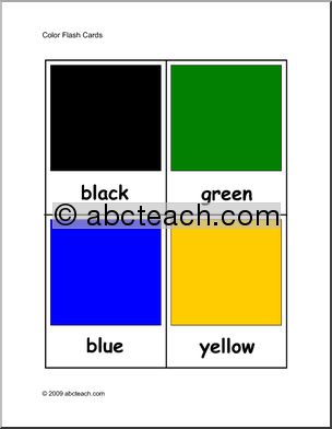 Flashcards: Colors (elementary) – color