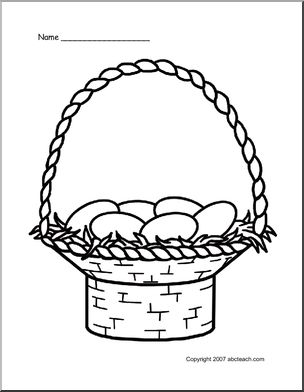 Coloring Page: Easter Basket