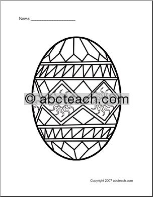 Coloring Page: Easter Egg 1