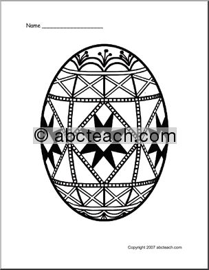 Coloring Page: Easter Egg 2