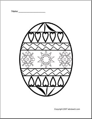 Coloring Page: Easter Egg 3
