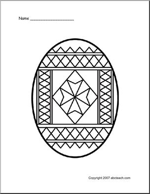 Coloring Page: Easter Egg 4