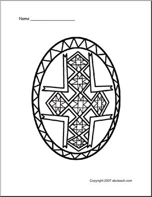 Coloring Page: Easter Egg 6