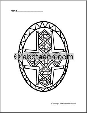 Coloring Page: Easter Egg 6