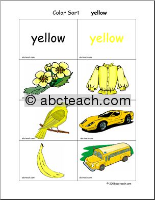 Flashcards: Color Sort – yellow