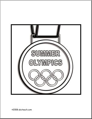 Coloring Page: Summer Olympic Medal