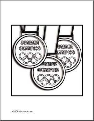 Coloring Page: Summer Olympic Medals