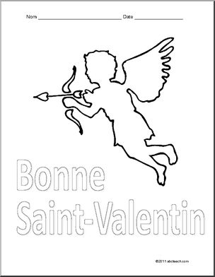 French: Colorier: La Saint-Valentin