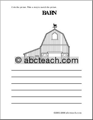 Barn (primary) Color and Write