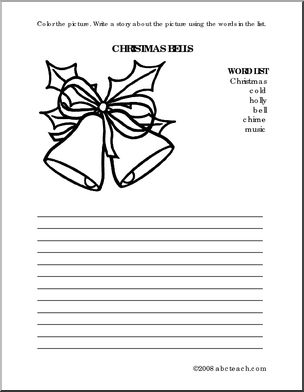Christmas Bells Color and Write