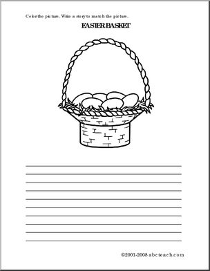 Easter Basket (elem) Color and Write