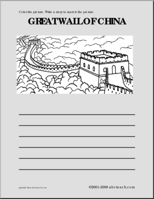 Great Wall of China (primary) Color and Write