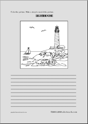 Lighthouse (elem) Color and Write