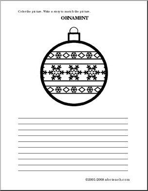 Christmas – Ornament (elem) Color and Write