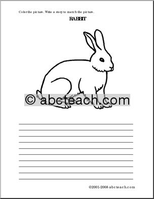 Rabbit (elem) Color and Write