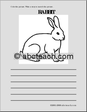 Rabbit (primary) Color and Write