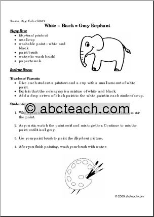 Project: Color Gray – Gray Elephant