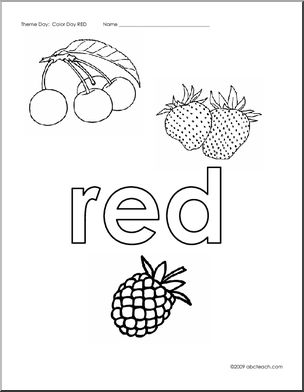 Coloring Pages: Red