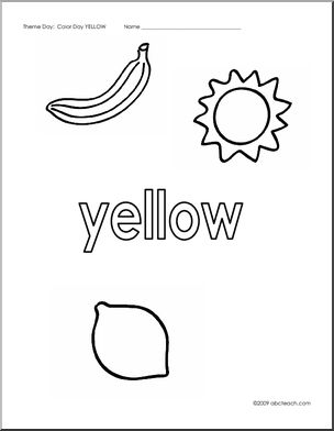 Coloring Pages: Yellow
