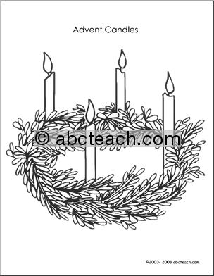 Coloring Page: Advent Candles