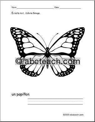 French: Colorie/Ãˆcris–papillon